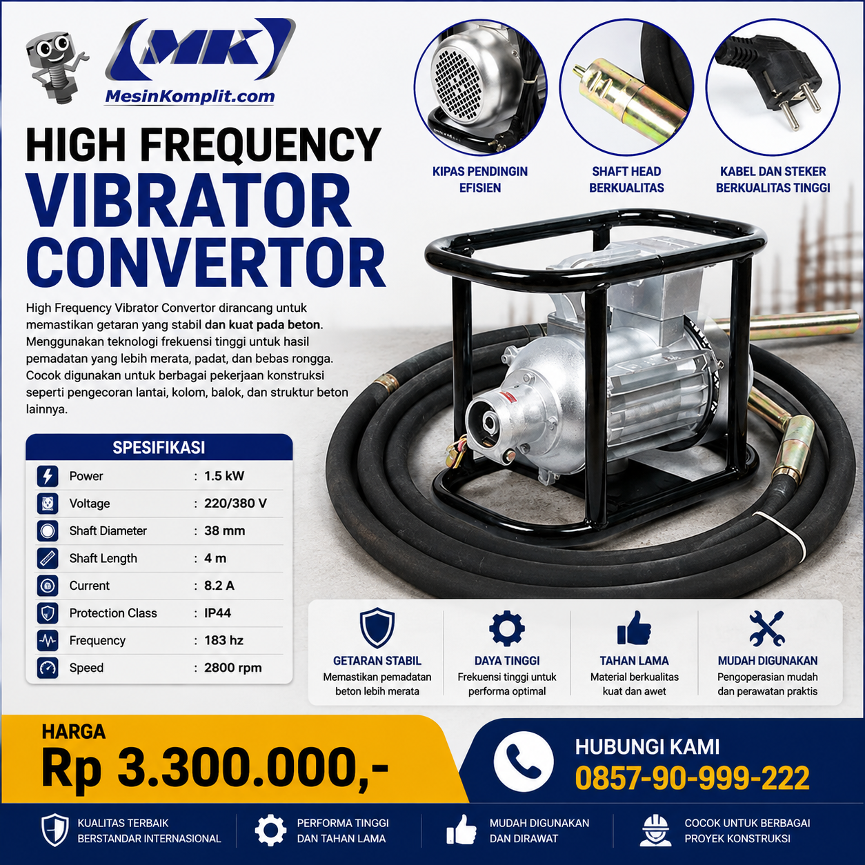 Vibrator Beton Heavy Duty...